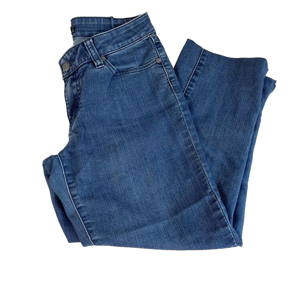 prAna Kara Capri Cropped Womens Size 4/27 Blue Low Rise Denim 5 Pockets Y2K